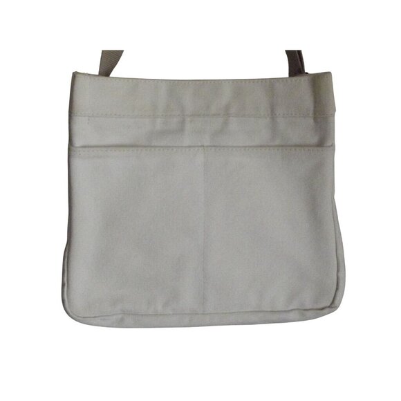 Dooney & Bourke White Canvas Shoulder Crossbody Bag Adjustable Strap & Turn Lock - Picture 7 of 15